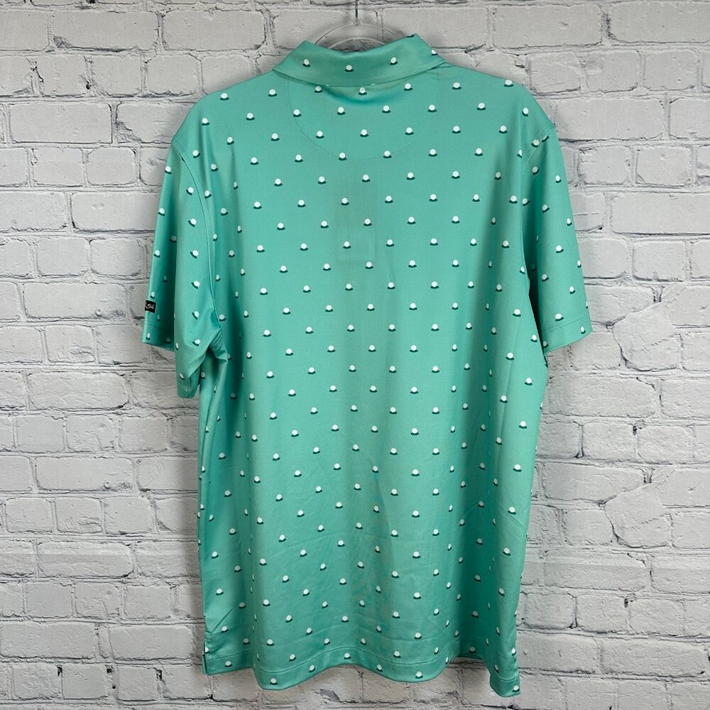 Bad Birdie Men's Aim Point Tech Performance Pique Polo, Size XL, Dusty Jade - Picture 6 of 13
